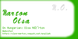 marton olsa business card